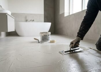 Aplicação de microcimento em paredes e pisos