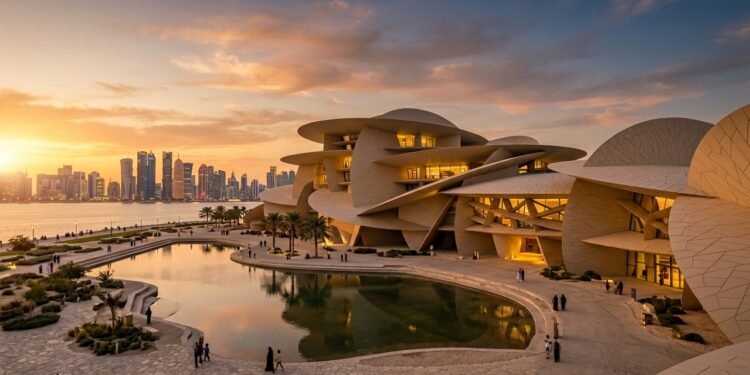 Museu do Catar envolve palácio com discos gigantes