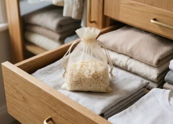 O uso do sabonete ralado em saquinho de organza para aromatizar gavetas e armários