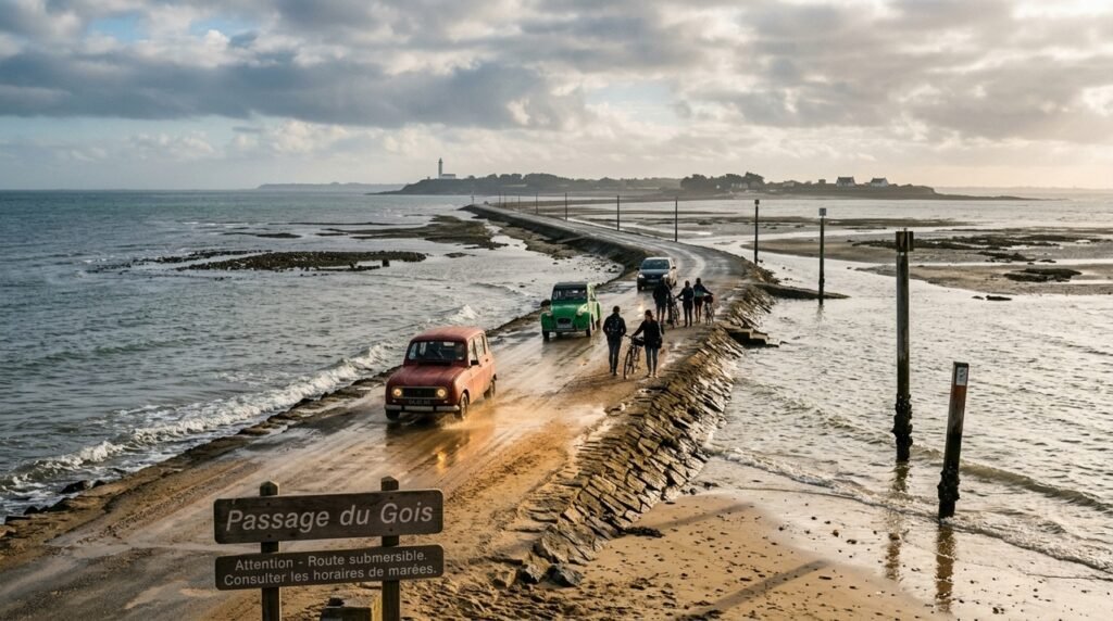 Passage du Gois e a estrada submersível de Noirmoutier