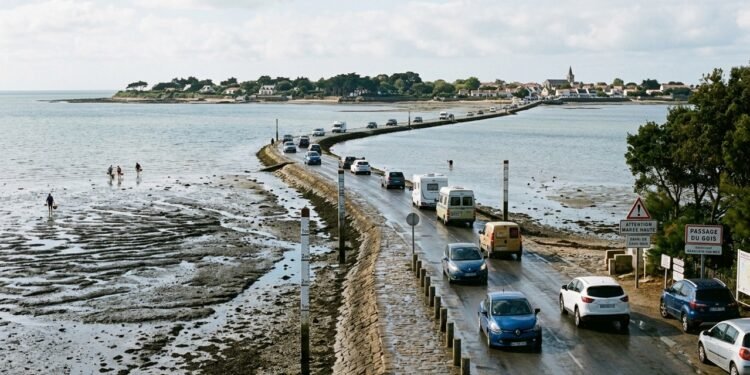 Passage du Gois e a estrada submersível de Noirmoutier