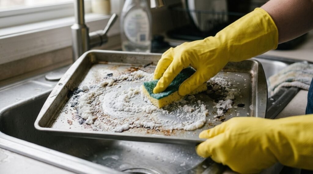 O uso de equipamentos de proteção ao aplicar pastas de limpeza sobre superfícies metálicas