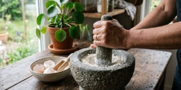 Preparo do po de casca de ovo ricamente moido com alta concentracao de carbonato de calcio