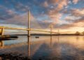 Cabos cruzados da Queensferry Crossing