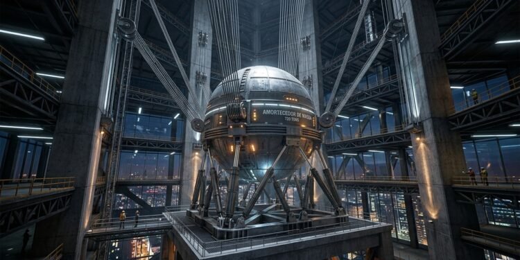 Esfera de aço reduz oscilações do Taipei 101