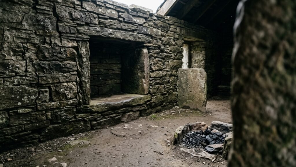 Casas neolíticas preservadas no Knap of Howar