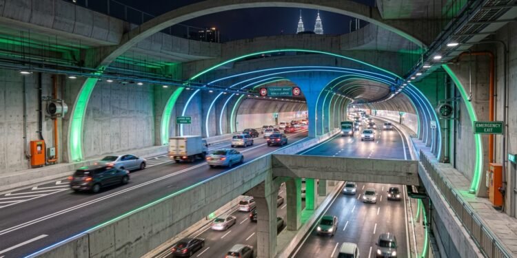 SMART Tunnel combina rodovia e controle de enchentes