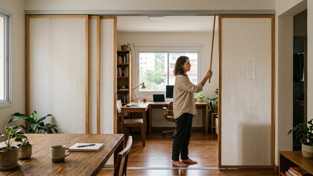 Adeus às cortinas tradicionais: painéis japoneses viram opção prática para janelas grandes em 2026