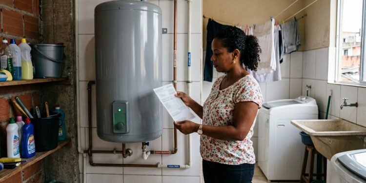 O reservatório perde calor e volta a aquecer a água ao longo do dia