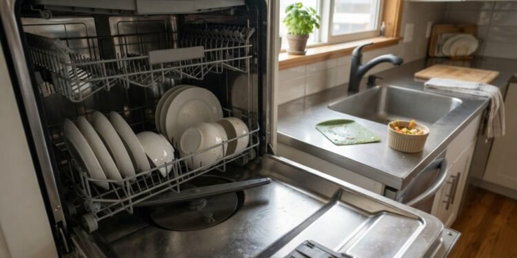 Retirar restos maiores é diferente de lavar cada peça antes de colocá-la na máquina