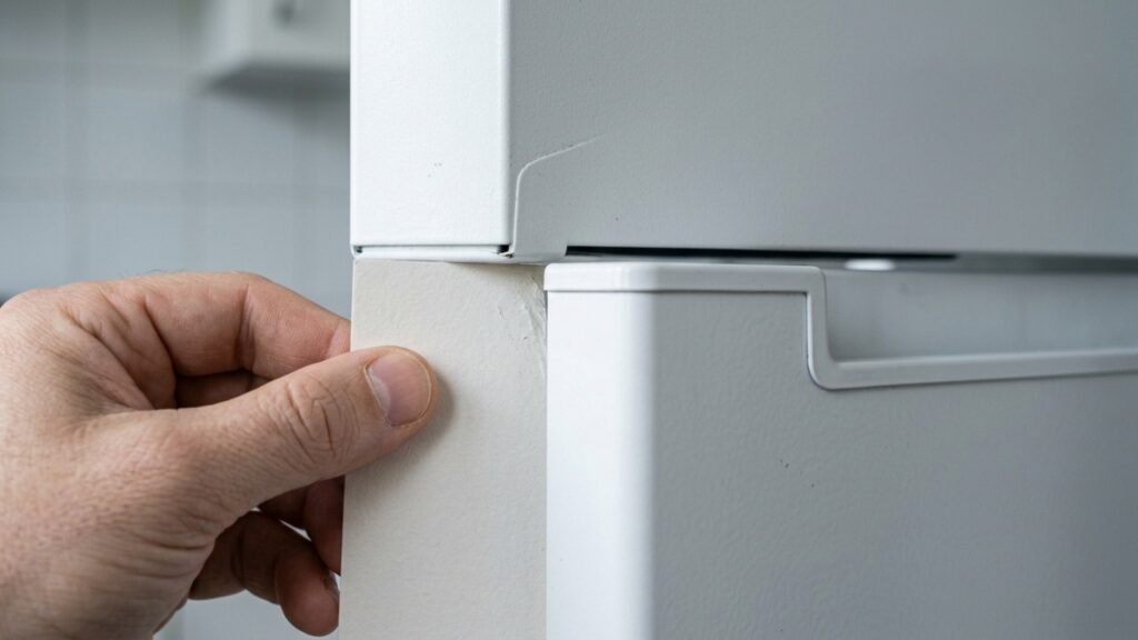 Uma folha de papel revela um defeito na geladeira que pode pesar todos os dias na conta de luz