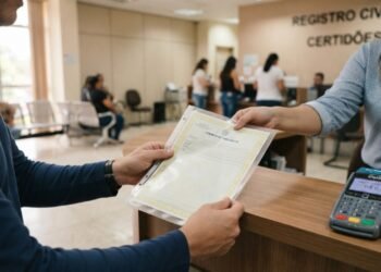 O cidadão não precisa pagar pela emissão inicial desses registros feita pelo cartório