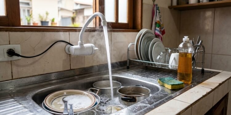 O aquecimento da água concentra praticamente todo o consumo do aparelho.