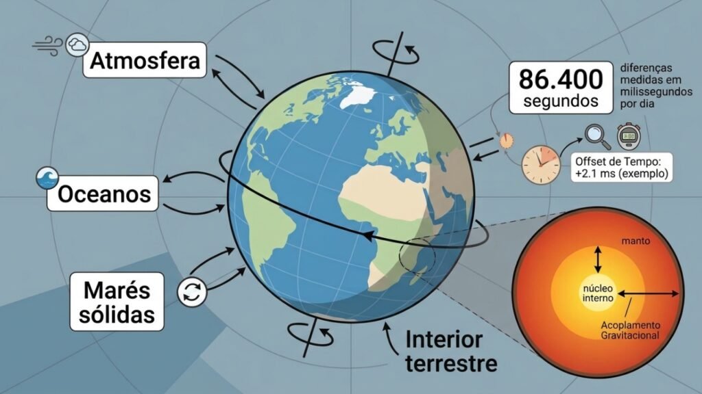 Núcleo da Terra altera a duração do dia em milissegundos