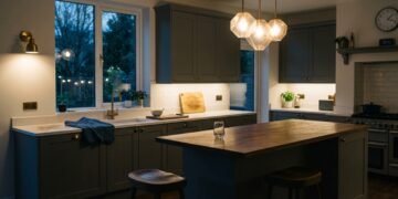 Iluminação em camadas substitui fileira de pendentes
