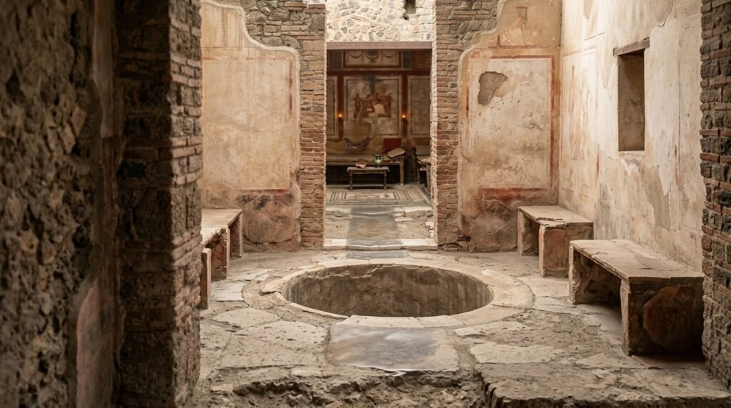 Banhos privados revelam o luxo de uma casa de Pompeia