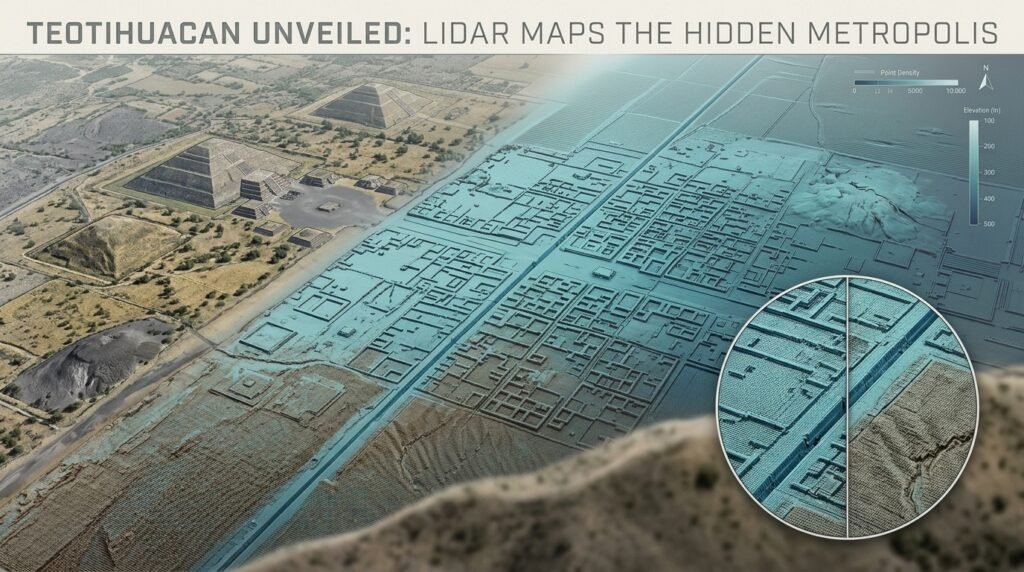 Como o LiDAR revela estruturas escondidas em Teotihuacan