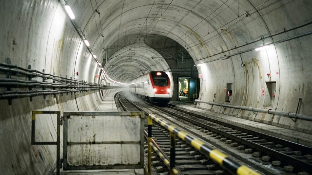 Como o Túnel de Base de São Gotardo cruza os Alpes