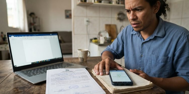 A confirmação exibida pelo aplicativo pode ajudar a registrar que o envio foi realizado