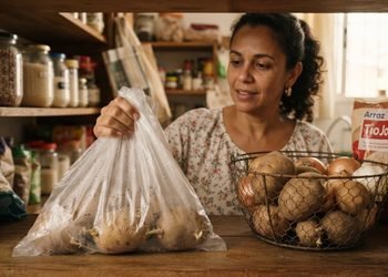 A circulação de ar ajuda a evitar que a umidade fique presa ao redor dos alimentos