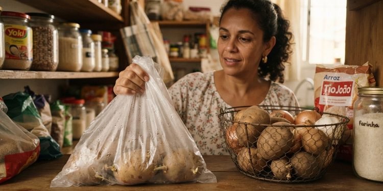 A circulação de ar ajuda a evitar que a umidade fique presa ao redor dos alimentos