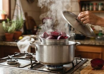 O contato com a água pode levar parte dos nutrientes solúveis para o líquido usado no cozimento