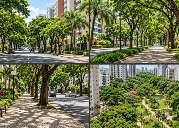 A presença de áreas verdes ajuda a criar uma paisagem urbana diferente daquela encontrada em muitas grandes cidades - Imagem ilustrativa