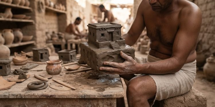 A impressão ficou preservada em uma área que provavelmente não foi feita para permanecer visível