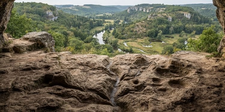 Formas criadas diretamente na superfície lembram elementos de uma paisagem vista em escala reduzida - Imagem ilustrativa