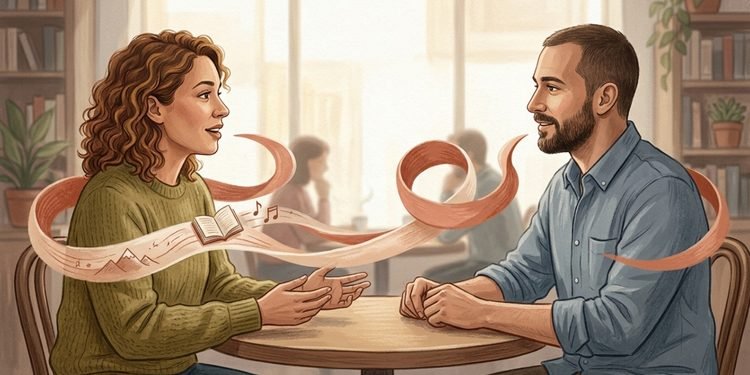 Perguntar novamente sobre algo que a pessoa contou pode transmitir interesse de uma forma simples