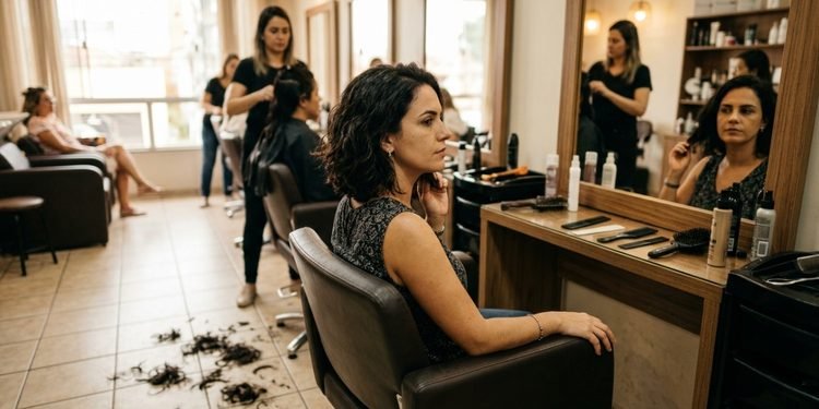 Fotos feitas antes e depois do corte ajudam a demonstrar a diferença entre o comprimento inicial e o resultado