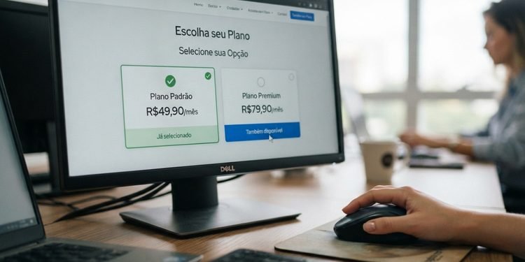 A alternativa previamente selecionada funciona como um ponto de partida para a decisão