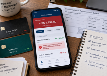 O pedido de alteração pode mostrar quando os novos dados bancários foram enviados para a empresa