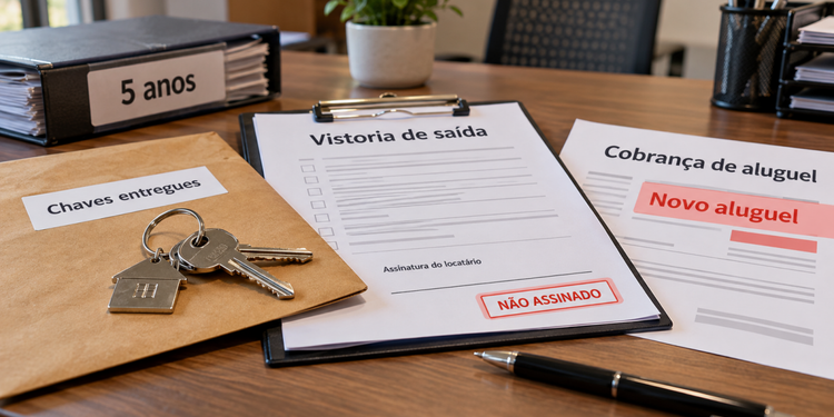 A vistoria de saída pode mostrar em que etapa faltou a assinatura mencionada pela imobiliária