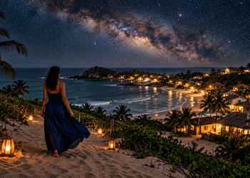 À noite, as estrelas continuam sendo parte importante de uma paisagem pouco comum em destinos turísticos