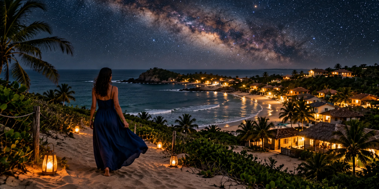 À noite, as estrelas continuam sendo parte importante de uma paisagem pouco comum em destinos turísticos