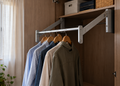 O mecanismo permite usar uma área do guarda-roupa que normalmente fica difícil de alcançar