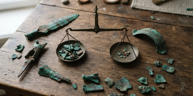 O valor podia estar no metal e no peso da peça, não necessariamente no objeto inteiro