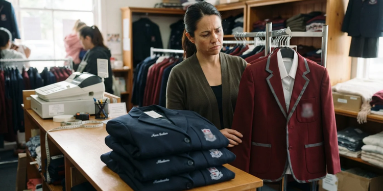 A data do pedido pode ser comparada com o momento em que a escola anunciou a mudança do uniforme