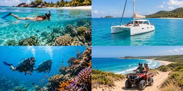 O mar claro e as piscinas naturais ajudam a criar um cenário diferente dos destinos mais movimentados