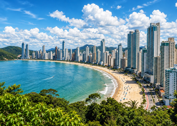 A combinação de prédios gigantes e mar criou uma paisagem urbana difícil de confundir com qualquer outra (imagem gerada)