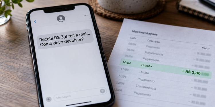 Contracheques e extratos podem mostrar tanto o pagamento incorreto quanto o desconto realizado posteriormente