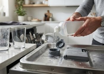 O produto ajuda a água a escorrer da superfície com mais facilidade durante a etapa final do ciclo