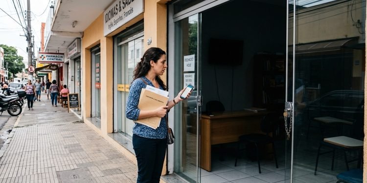 O contrato pode mostrar como a escola e a financeira participam da cobrança do curso
