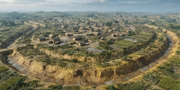 A estrutura mostra como comunidades antigas conseguiam modificar o fluxo da água usando apenas soluções construídas no terreno