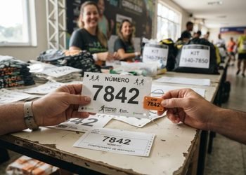 Fotos do percurso e da chegada podem ajudar a registrar a presença do atleta em diferentes pontos da prova
