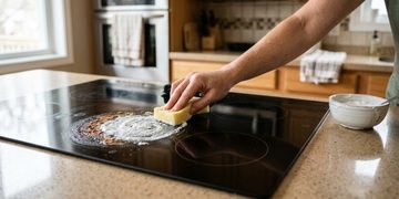 A textura da pasta ajuda a trabalhar sobre resíduos que não saem facilmente apenas com água