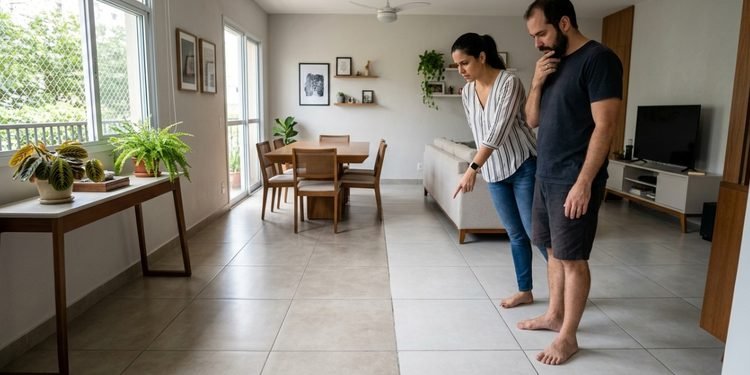 A diferença de tonalidade pode exigir comparação entre caixas, códigos de lote e peças que sobraram da instalação