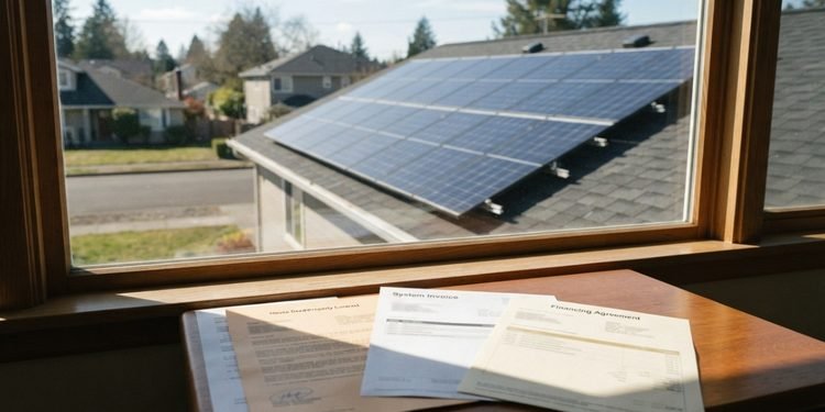 O contrato de compra do imóvel pode mostrar se as placas solares estavam incluídas entre os bens negociados