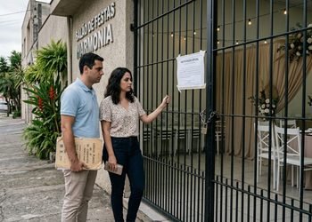 O contrato pode mostrar o que estava previsto para situações em que o espaço se torna indisponível